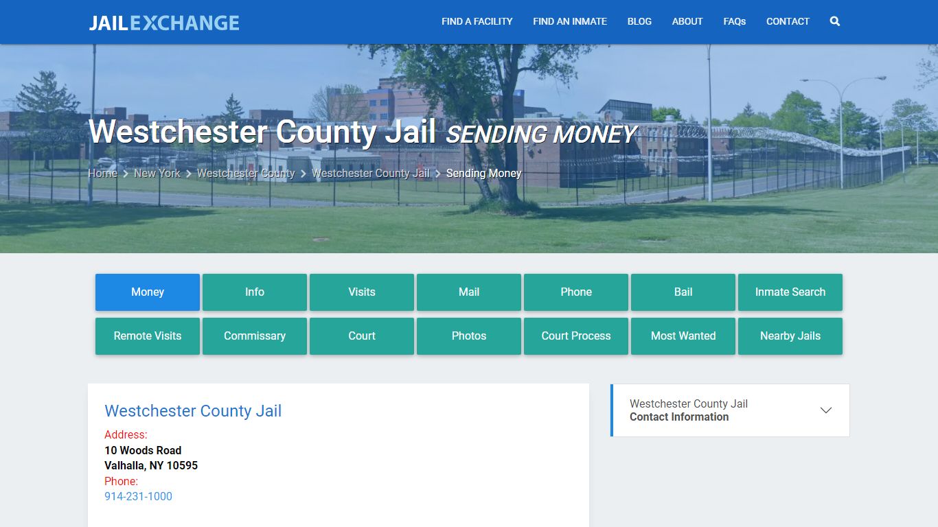 Send Money to Inmate - Westchester County Jail, NY